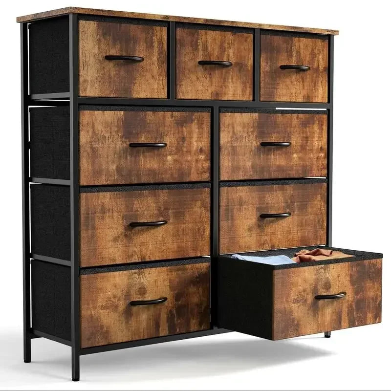 9-Drawer Storage Unit Organizer Chest For Clothes