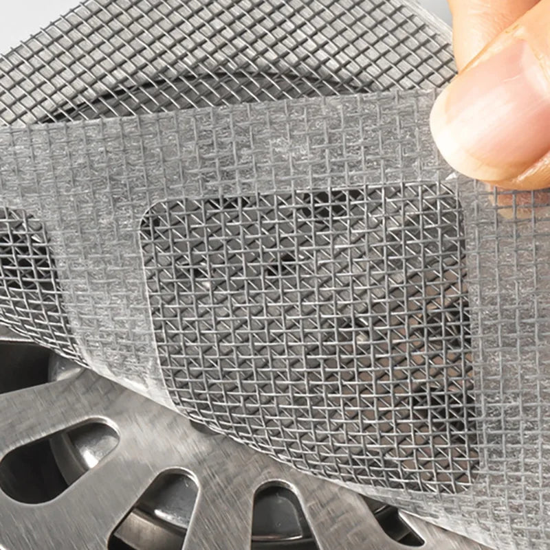 50PCS Disposable Shower Mesh Drain Hair Catcher