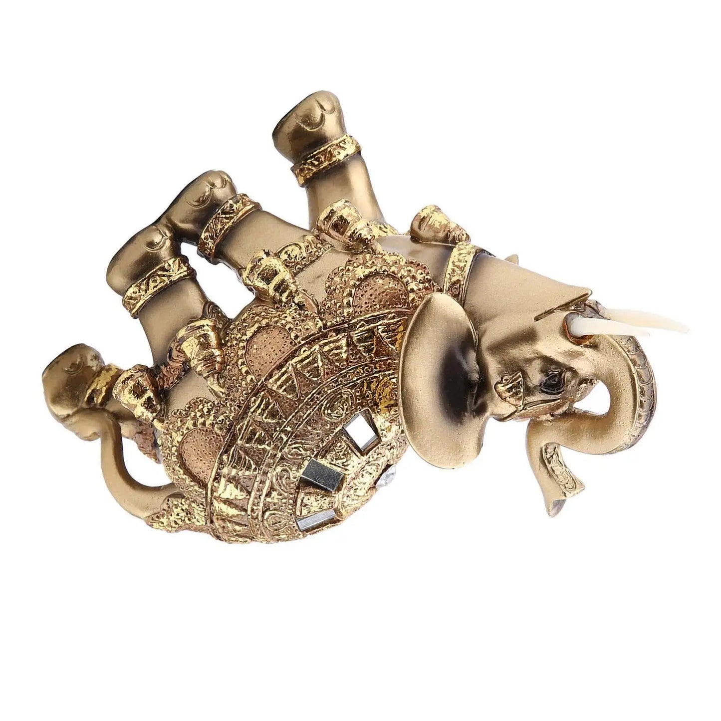 Feng Shui Golden Elephant Statue Wealth Figurine