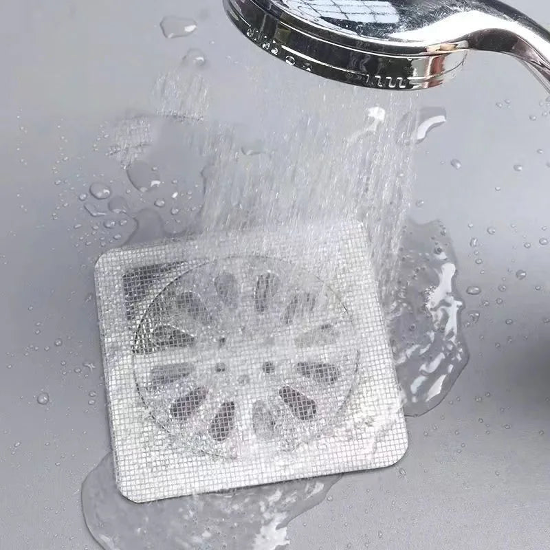 50PCS Disposable Shower Mesh Drain Hair Catcher