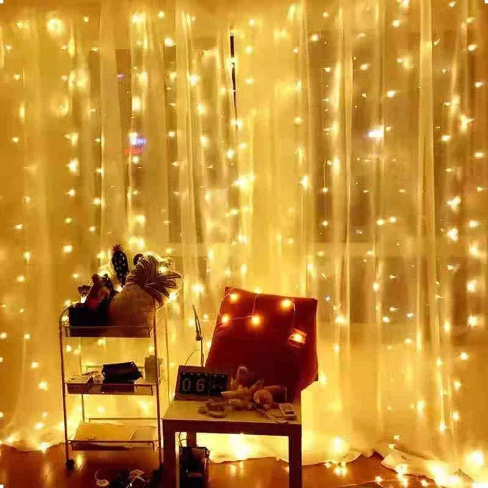 New Christmas Lights Curtain Garland Merry Christmas Decorations