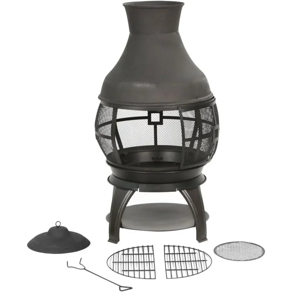 Wood Burning Fire Pits Chimenea Outdoor Fireplace