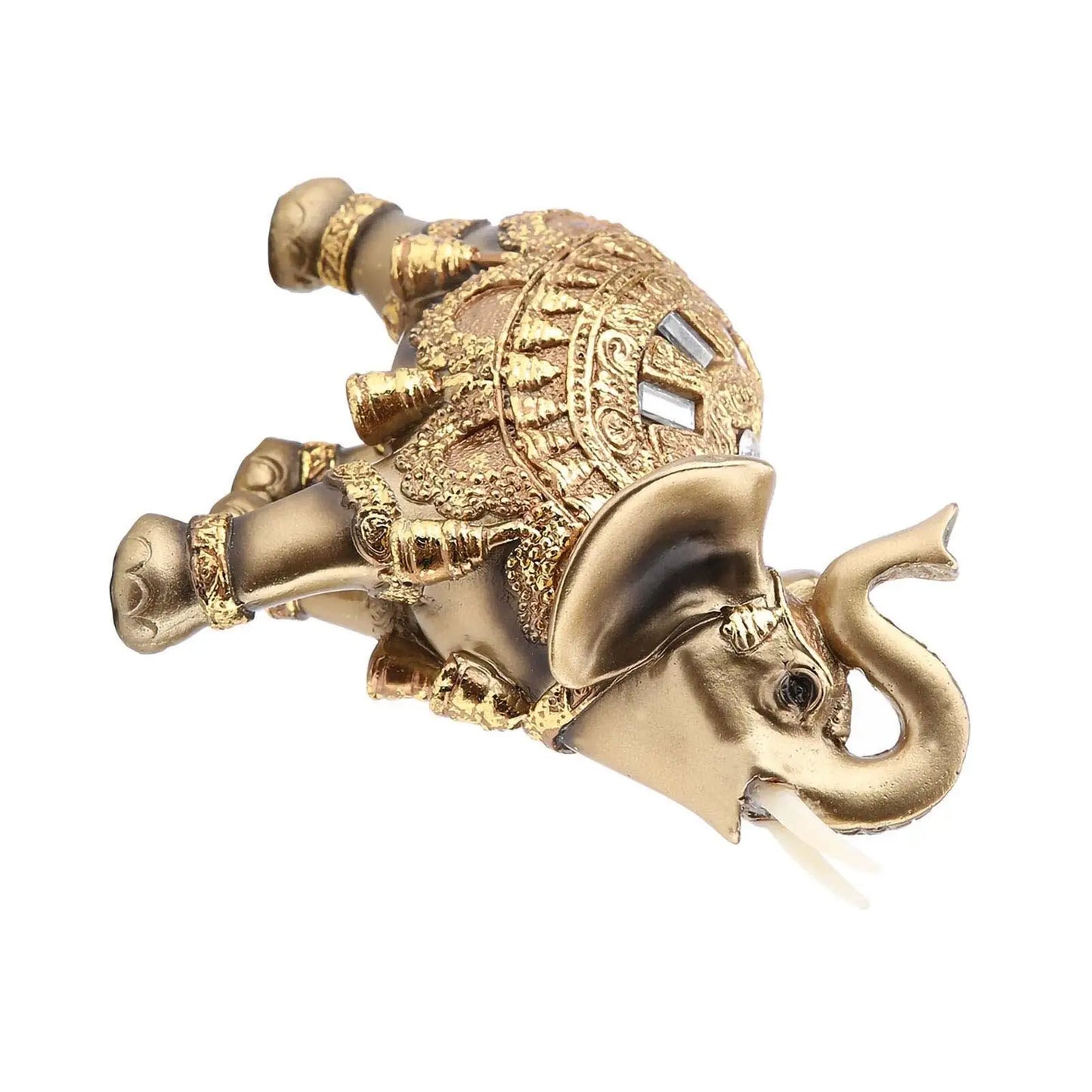 Feng Shui Golden Elephant Statue Wealth Figurine