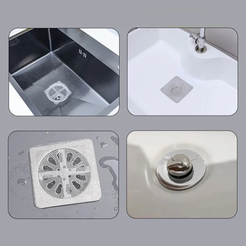 50PCS Disposable Shower Mesh Drain Hair Catcher