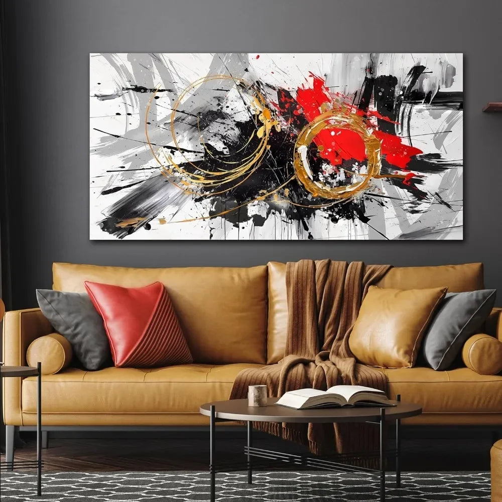 Large Abstract Art Wall Decorative Paintings Black and White Canvas Wall Art Decorative Pictures for Living Room Decor Home