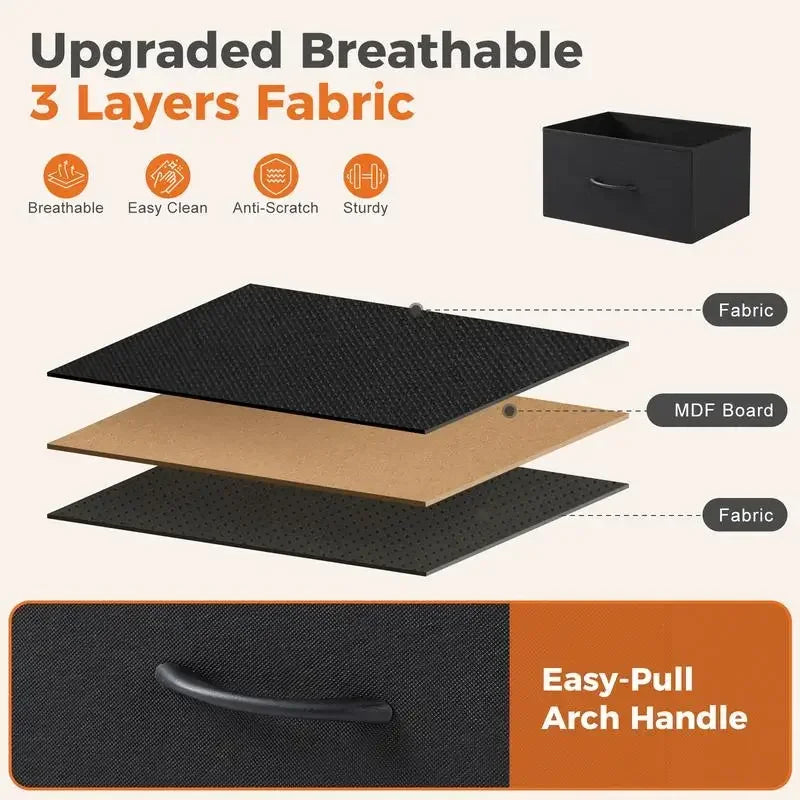 9-Drawer Storage Unit Organizer Chest For Clothes