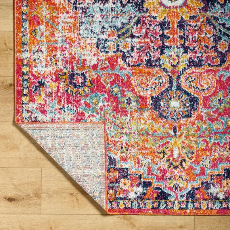 Odelia Vintage Bohemian Area Rug, 3'11" x 5'7", Pink/Orange