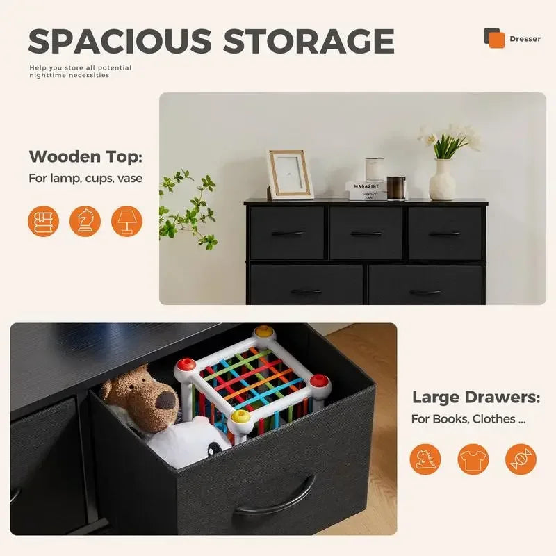 9-Drawer Storage Unit Organizer Chest For Clothes