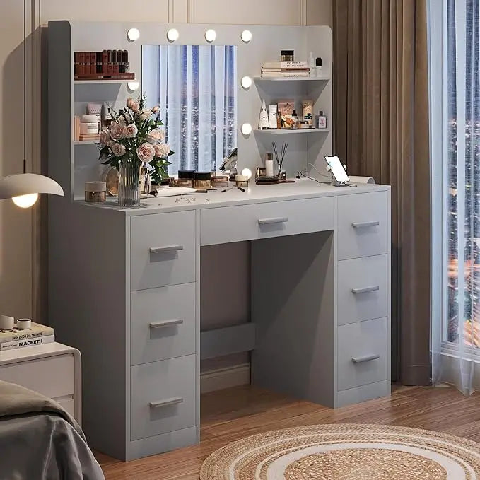 Vanity Desk/Mirror Power Outlet And 10 Lights