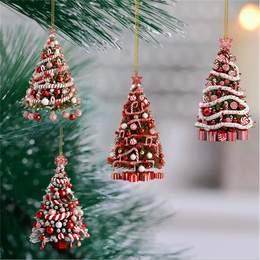 4PCS Christmas Tree Hanging Ornaments Pendant Decoration