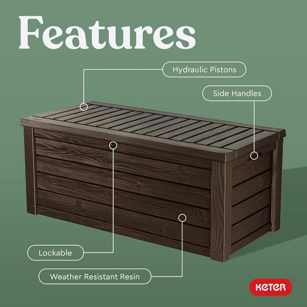 150 Gallon Plastic Outdoor Furniture Storage Deck Box