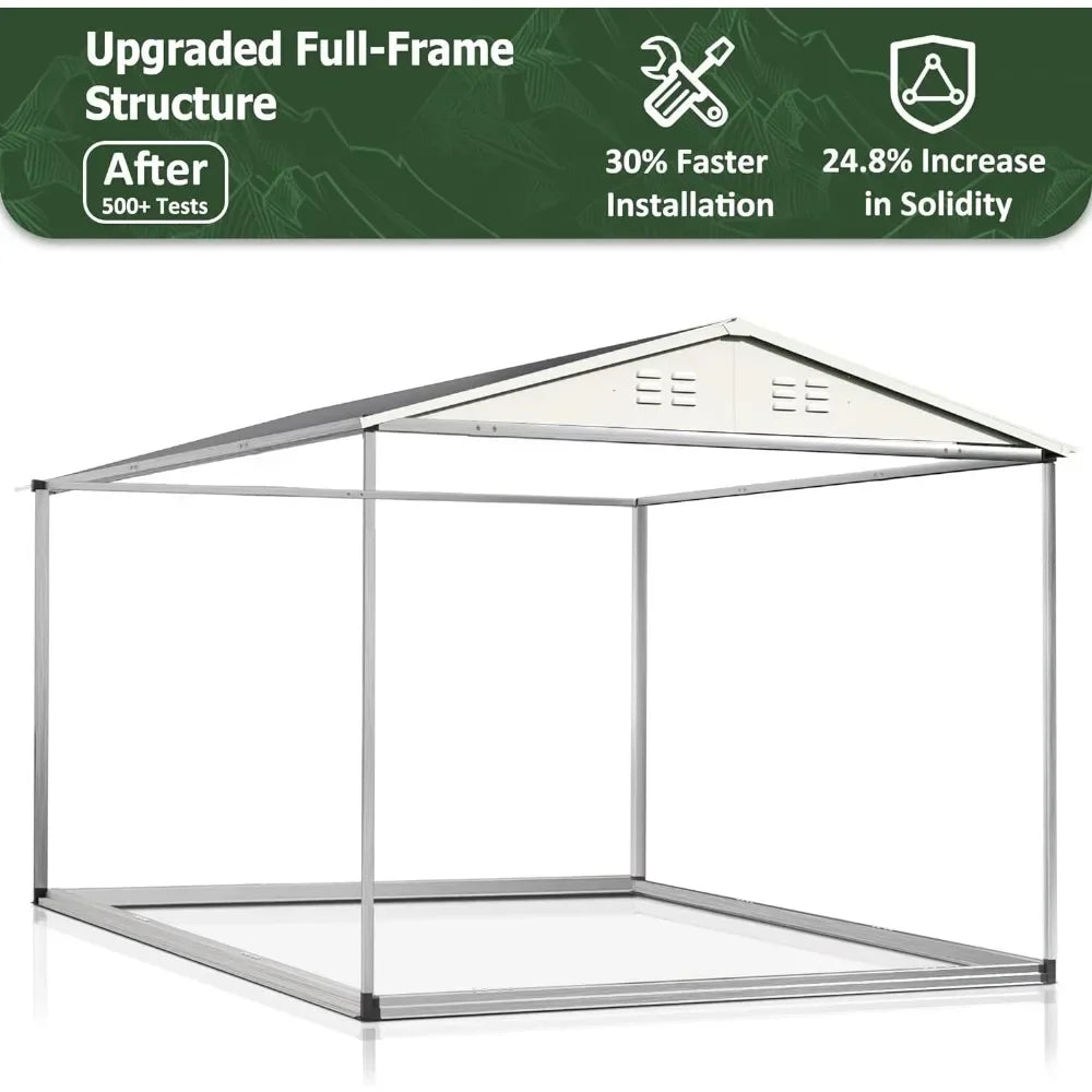 12x10' Storage Shed w/Updated Frame Structure, Lockable Doors