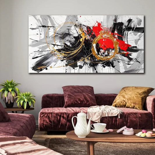 Large Abstract Art Wall Decorative Paintings Black and White Canvas Wall Art Decorative Pictures for Living Room Decor Home