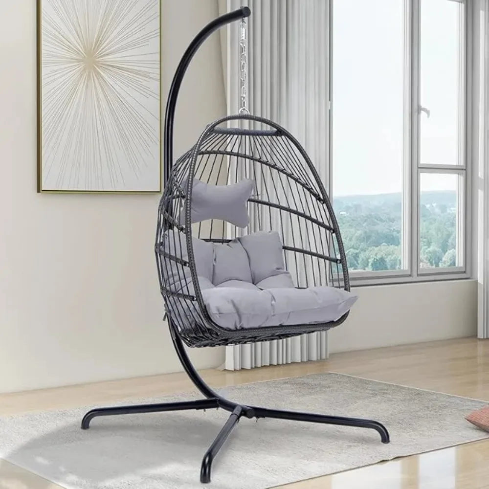 Outdoor Hanging Egg Wicker Patio Chair
