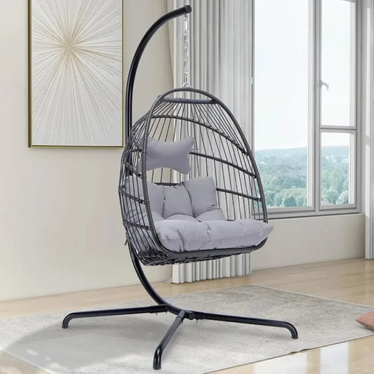 Outdoor Hanging Egg Wicker Patio Chair