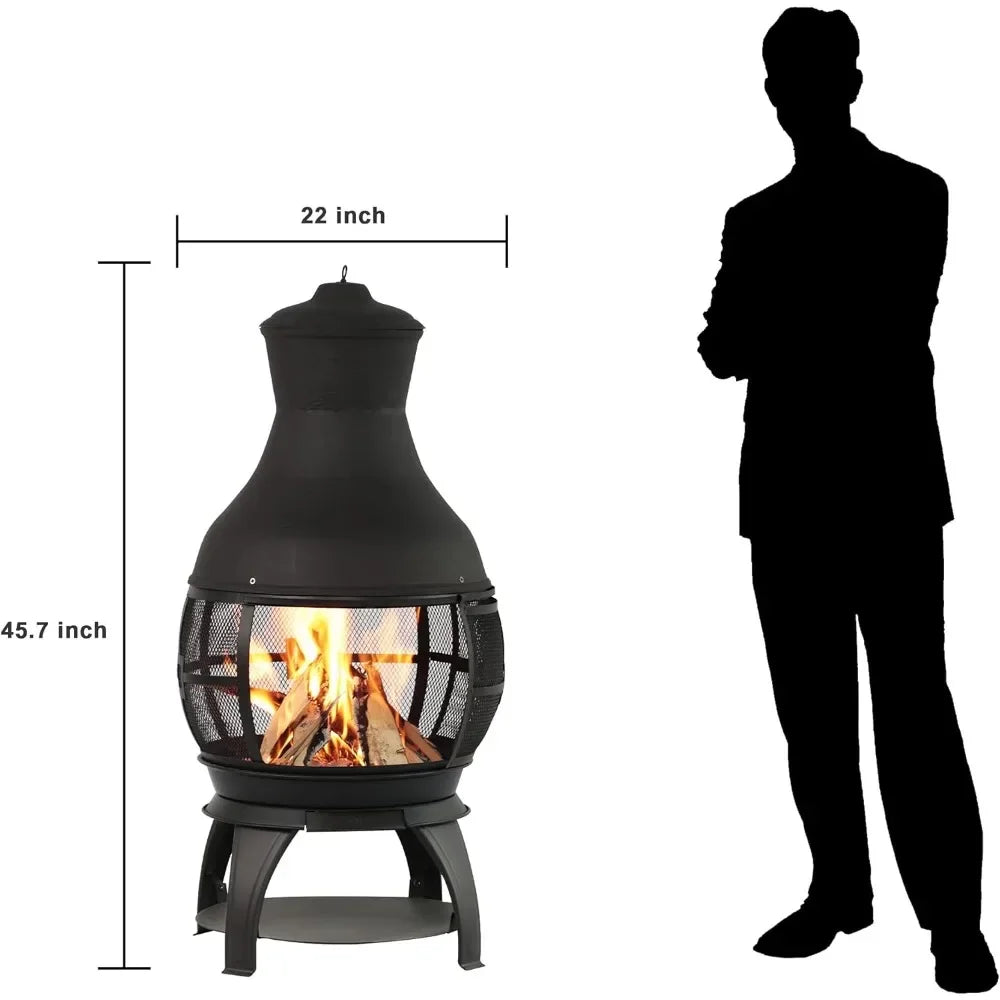 Wood Burning Fire Pits Chimenea Outdoor Fireplace