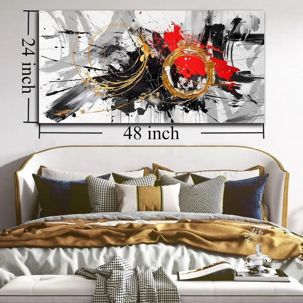 Large Abstract Art Wall Decorative Paintings Black and White Canvas Wall Art Decorative Pictures for Living Room Decor Home