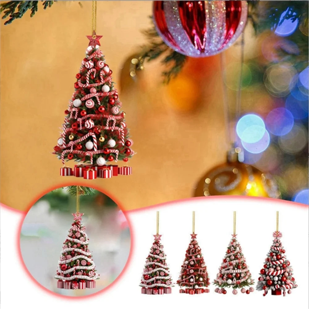 4PCS Christmas Tree Hanging Ornaments Pendant Decoration